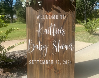 Baby Shower Welcome Sign -  - Rustic Wood Wedding Sign - Rustic Wedding Decor - Wedding Shower Decor - Couples Shower - Bridal Shower Decor