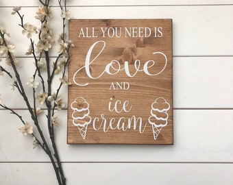 All You Need Is Love Sign, Wedding Table Sign, Dessert Table Sign, Wedding Sign, Rustic Wedding Decor, Wedding Dessert Sign, Love is Sweet