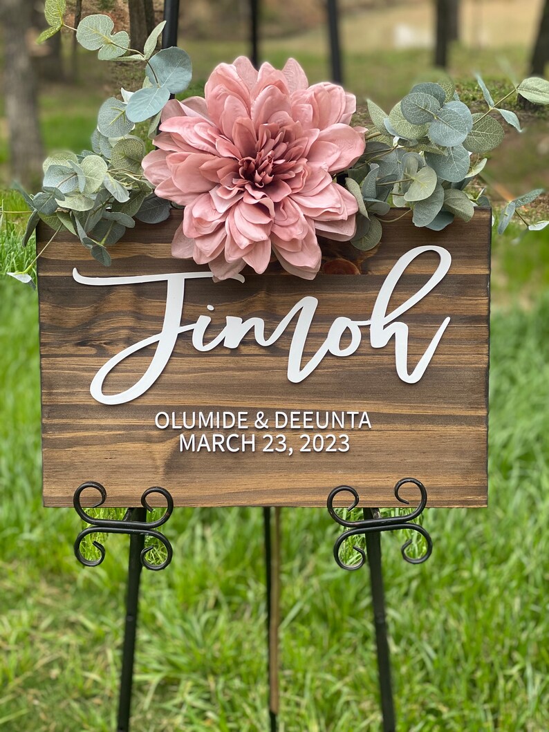 Wedding Welcome Sign Wedding Entrance Sign Rustic Wedding Decor Rustic Wedding Sign Wedding Venue Sign Country Wedding Bestselle image 8