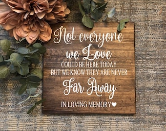 In Loving Memory Wedding Sign - We Know You Would Be Here Today If Heaven Not Everyone Could Be Here Today - Wedding Decor In Memory Of Sign