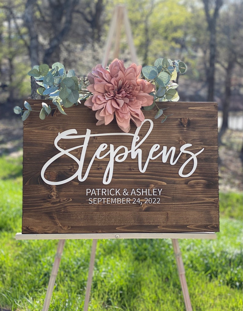 Wedding Welcome Sign Wedding Entrance Sign Rustic Wedding Decor Rustic Wedding Sign Wedding Venue Sign Country Wedding Bestselle image 1