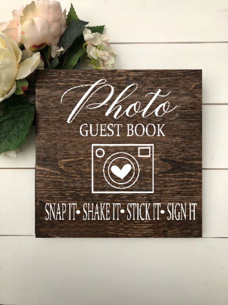 Wedding Photo Guest Book Sign Photo Wedding Guestbook Snap Etsy
