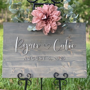 Wedding Welcome Sign Wedding Entrance Sign Rustic Wedding Decor Rustic Wedding Sign Wedding Venue Sign Country Wedding Bestselle imagem 4