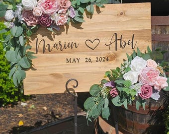 3D Wedding Welcome Sign, 3D Wedding Signage, Custom Wood Wedding Sign, Welcome to Our Forever Sign, Rustic Wedding Name Board, Couples Gift
