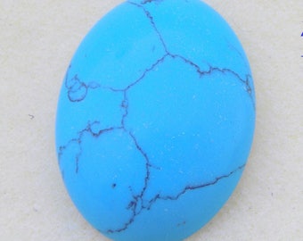 flat cabochon 29 x 40 mm imitation turquoise