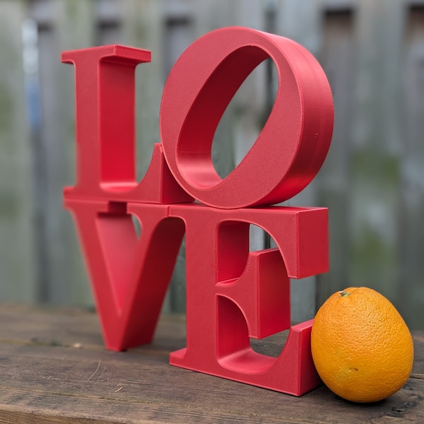 LOVE Sign | Choose Color & Size | Custom Love Sign | Engagement Gift | Love Sculpture | 3D Printed Sign | Love Pop Art