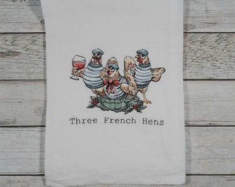 Funny Christmas Dish Towel, Embroidered  Dish Towel, Flour Sack Tea Towel,  Kitchen Tea Towel