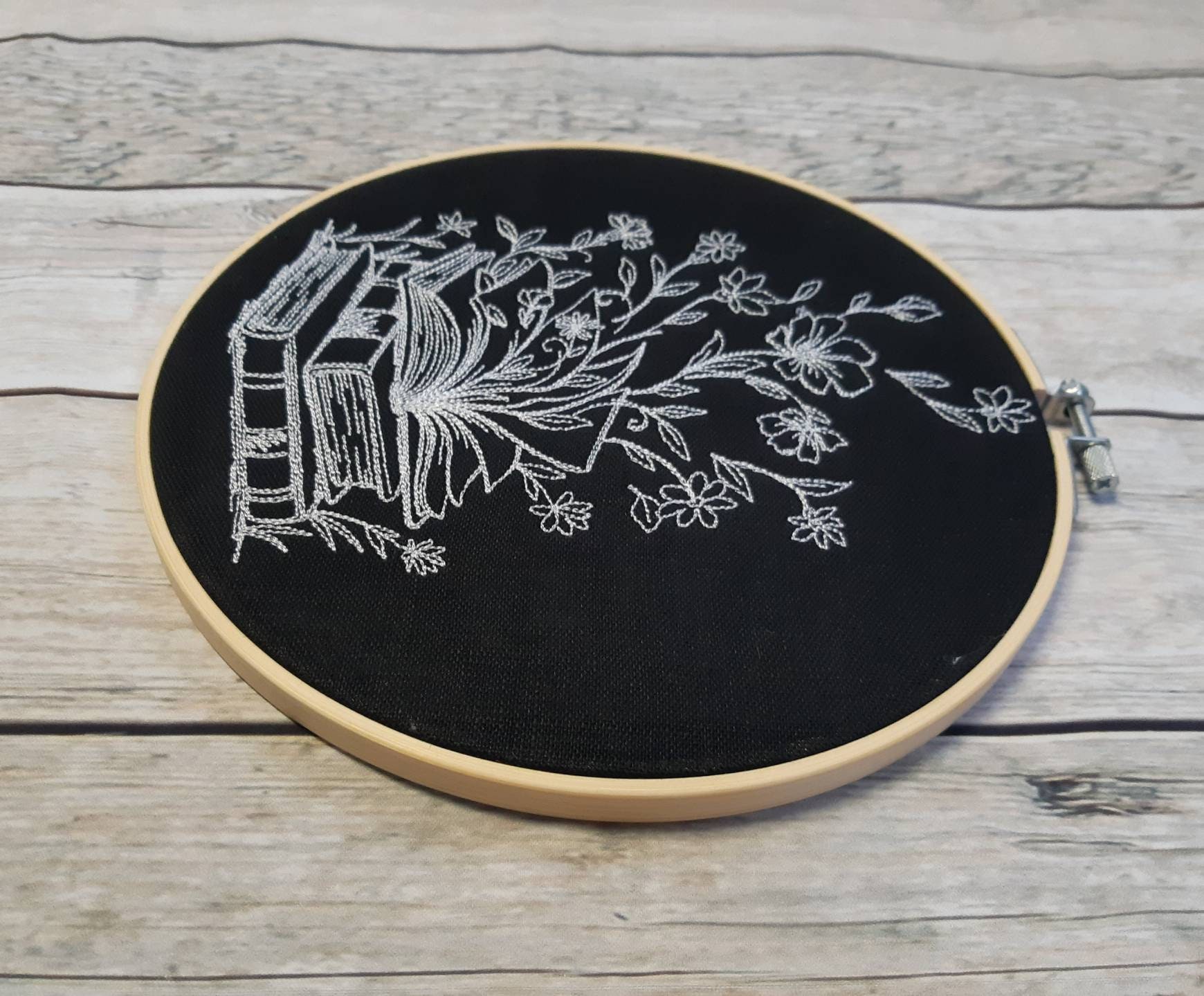 Finished Embroidery, Book Hoop Art, Book Decor, Embroidered Wall Art, 8 ...