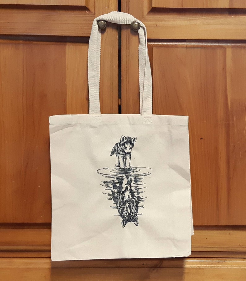 Dog Tote Bag Canvas Tote Bag Book Bag Reusable Grocery Bag