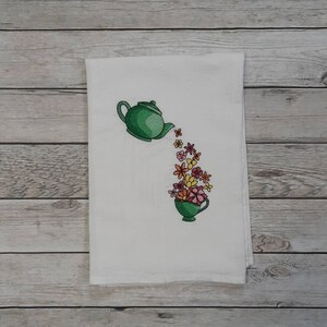 Flour Sack Towel, Embroidered Towel, Decorative Towel, Mother's Day Gift