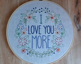 Finished Embroidery, Wall Decor, Hoop Art, Embroidered hoop, 8 inch hoop