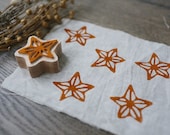 Star anise stamp, stamp for clay, fabric stamp, wooden stamp, soap stamp, invitation stamp, plant stamp