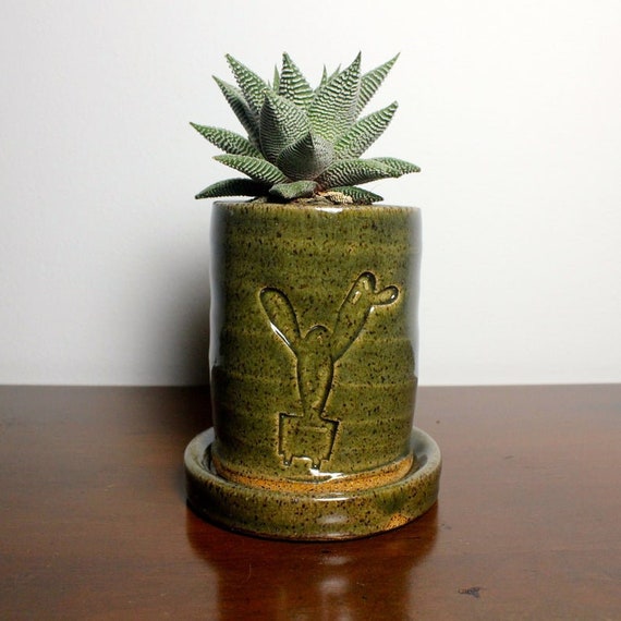Fabric stamp carved stamp succulent print clay stamp pottery stamp Succulent stamp