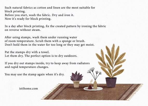 pottery stamp botanical print Textile Stamp for leaf print pottery tool Fabric stamp carved stamp clay stamps