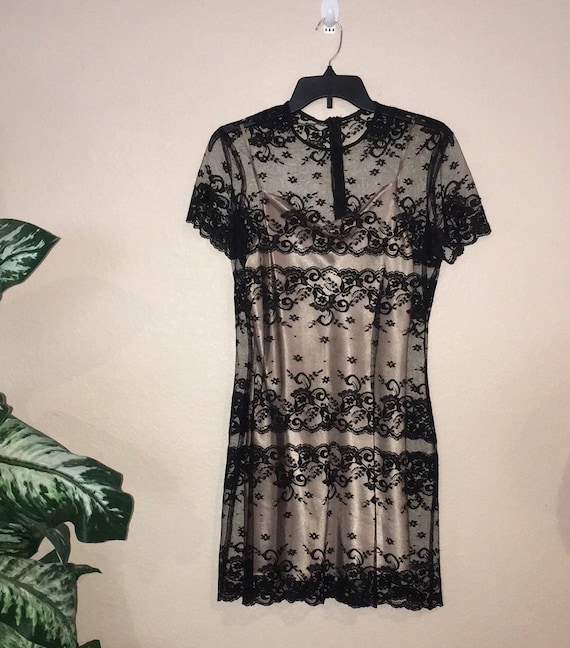 Helen Wang Black Lace Dress Size 4 Etsy