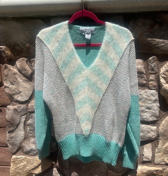 Vintage Nannell Pastel Colors Sweater Wool Angora 
