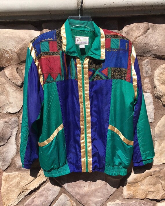Vintage Silk Jacket Carolina Bay Active Wear Size Medium/large Etsy