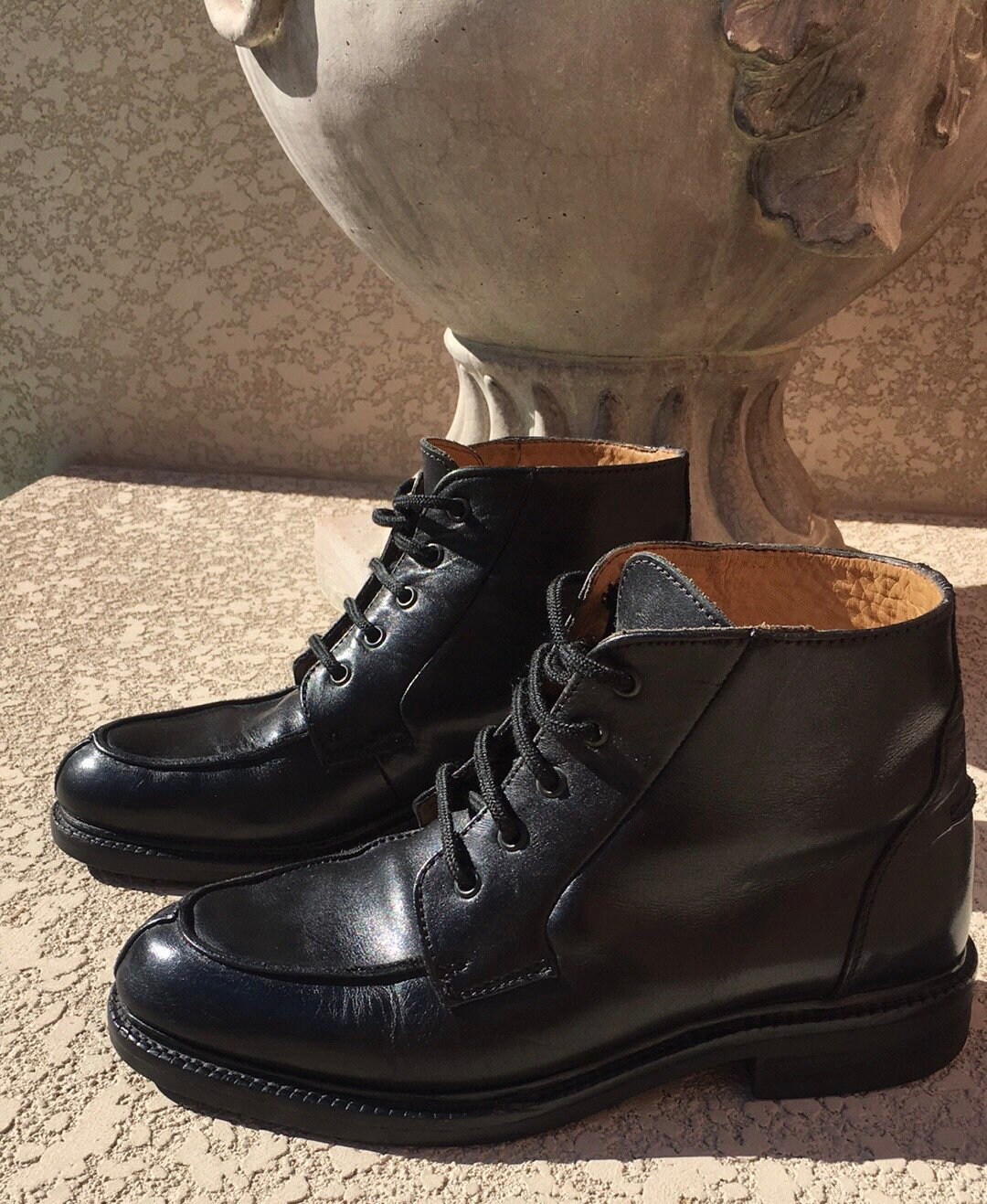 Mens Boots Vintage Cole Black Leather Boots Mens Etsy