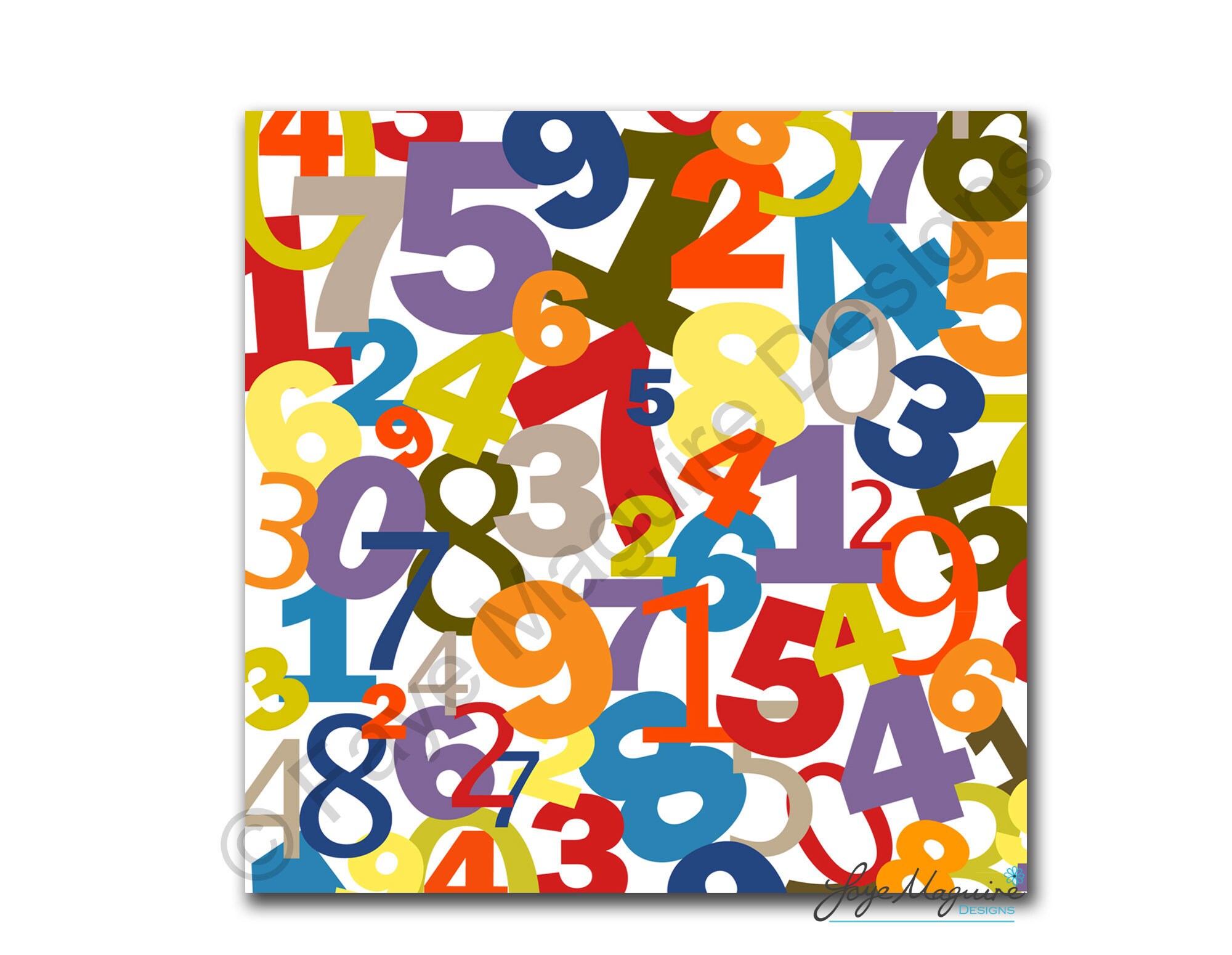 Numbers card birthday card with numbers on card for child Etsy