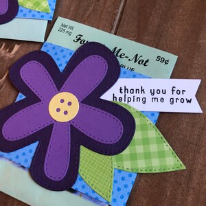 Seed Packet Favor (2)/Teacher Thank You/Teacher Appreciation/Co-Worker Gift/Flower Treat