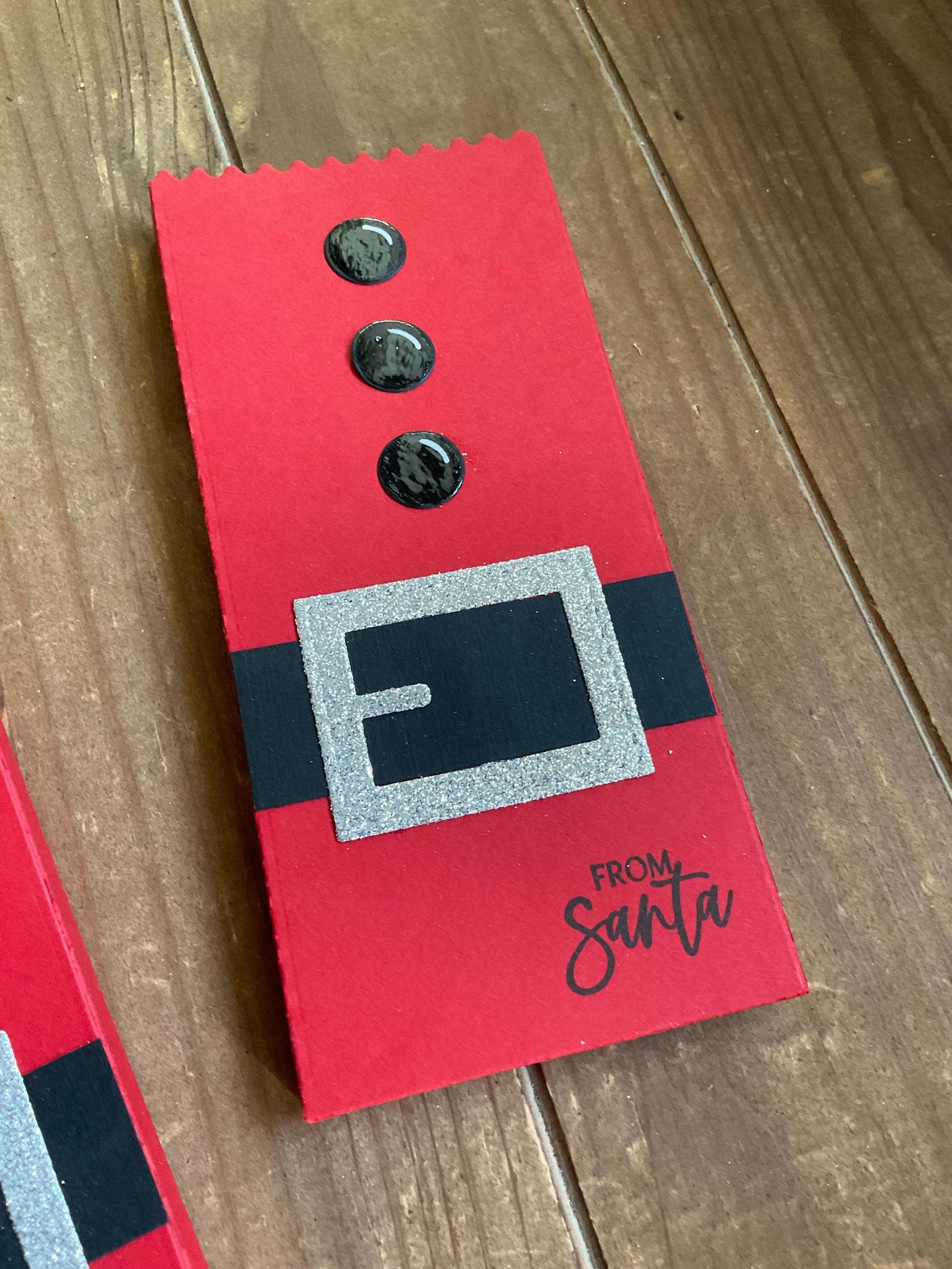 Gift Raper Santa Santa Candy Bar Wrapper (1)/ Gift Card Holder/ Christmas Favor/ Holiday ...