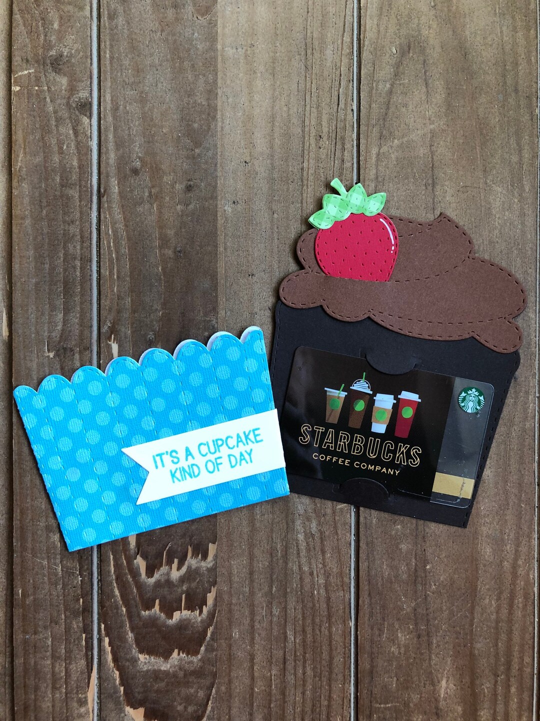 Cupcake Gift Card Holder 1/birthday Gift Card Holder/birthday Card