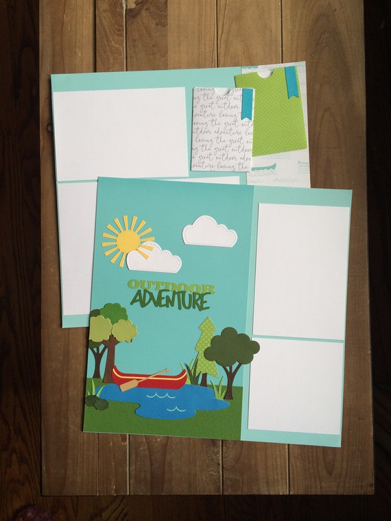 Adventure Scrapbook Layouts  Vacation scrapbook, Camping scrapbook  layouts, Scrapbook design layout