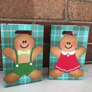 Gingerbread Treat Bag (2)/holiday Favor/christmas Treat/table Setting ...