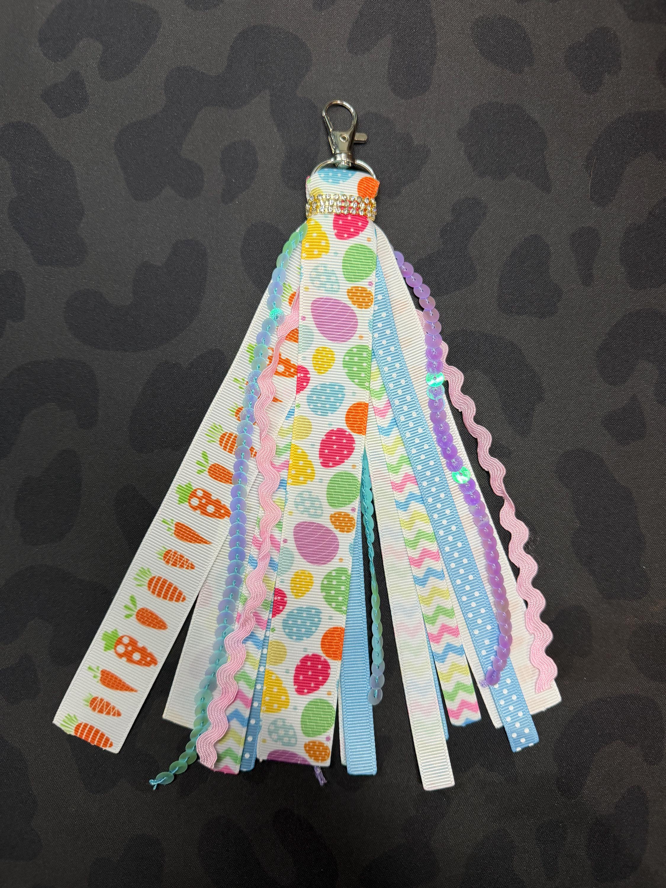 Keychains Custom Ribbons Matching Personalized Ribbon Keychain & Hair Ribbons Set – Show School ...