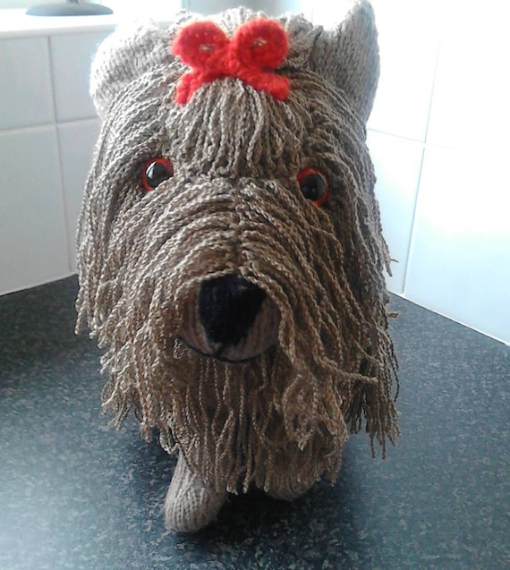 Knitted Yorkshire Terrier Hand Knitted dog Knitted Terrier Etsy