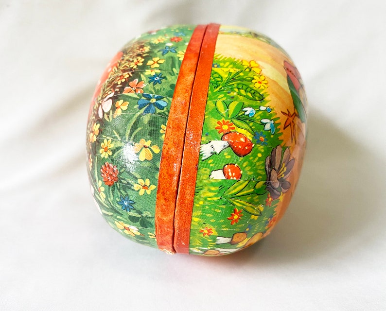 1950s Paper Mache Egg Box Two Sided Easter Chicks 6 Etsy