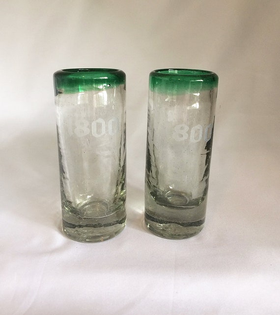 Vintage 1800 Tequila Shooter Glasses Barware Cuervo 50