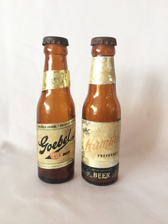 Antique Mini Beer Bottles GOEBEL and HAMM'S Beer Etsy
