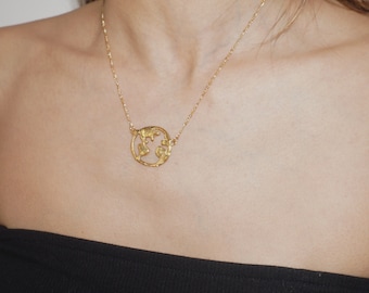 Mutter Erde Halskette // handgeschnitzte Kette // handgemachter Schmuck // Schmuck aus der Erde // Nachhaltig