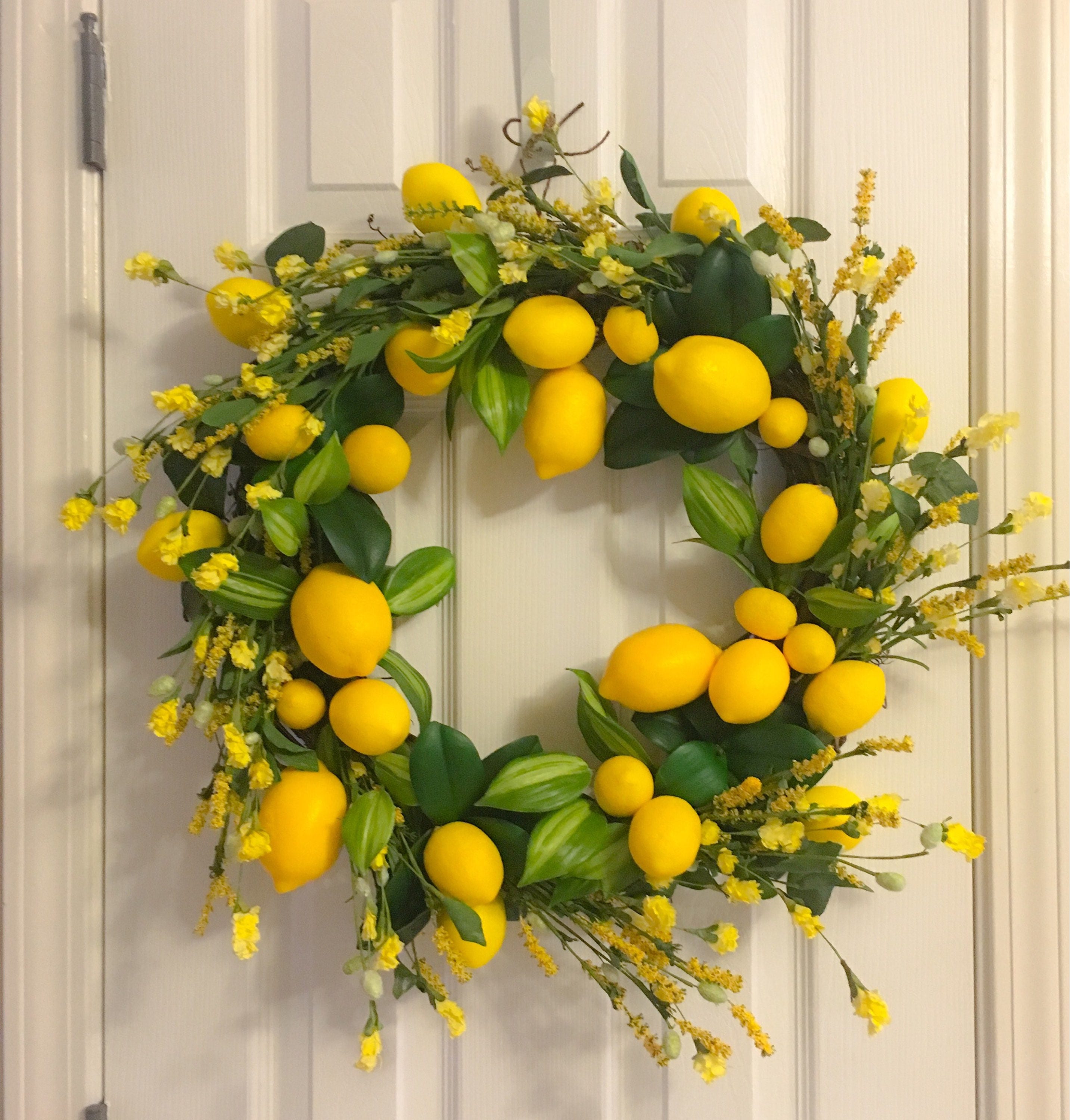 Lemon Wreath Summer Wreath Lemon Kitchen Wreath Lemon | Etsy