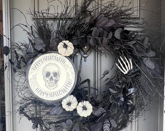 Skeleton Wreath | Happy Halloween Wreath