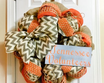 Tennessee Vols Wreath, Tennessee Volunteers Wreath, University of Tennesee Wreath