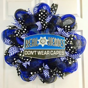 Police Lives Matter Wreath, Police Wreath, Blue Lives Matter Wreath image 4