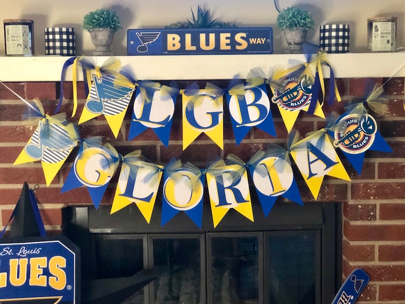 GLORIA Banner St. Louis Blues Banner Blues Banner St. Etsy