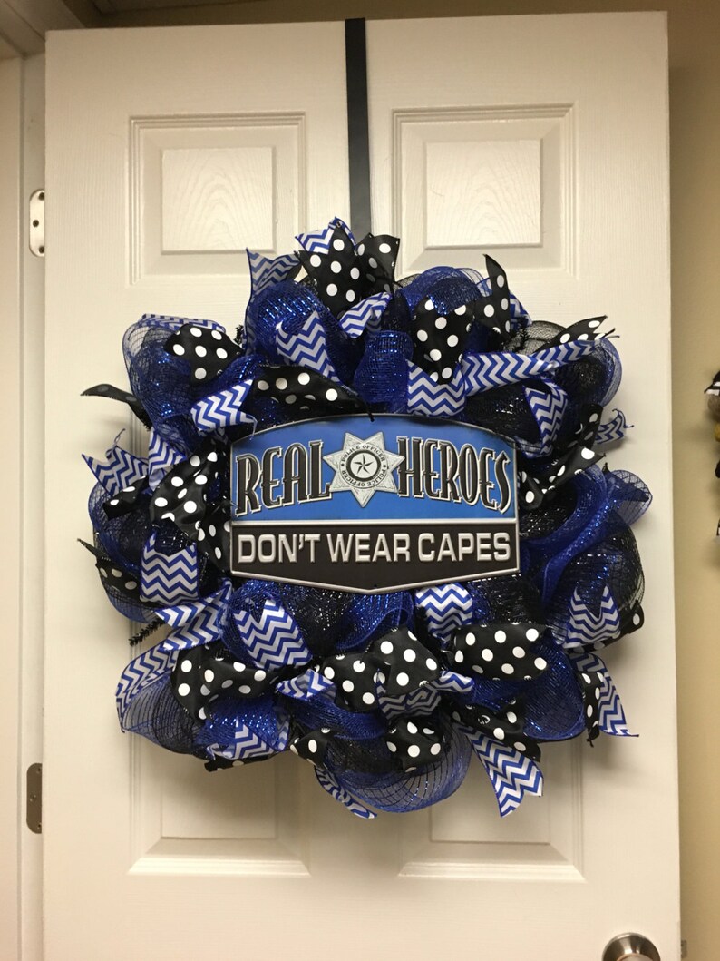 Police Lives Matter Wreath, Police Wreath, Blue Lives Matter Wreath image 5