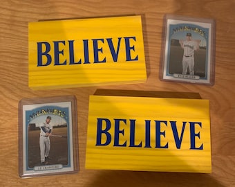 Seattle Mariners BELIEVE Handmade Home Decor Wooden Sign