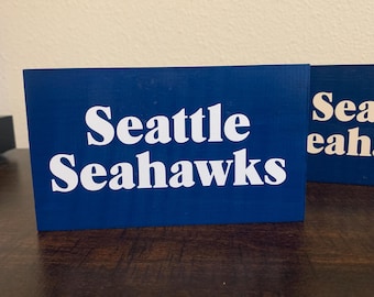 Seattle Seahawks Retro Style Wooden Sign Knox Hat Logo Handmade Home Decor Sign