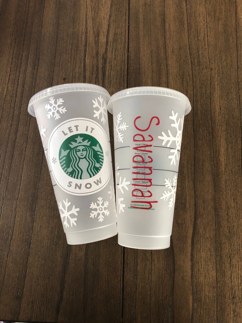 Christmas Starbucks Cold Cups Etsy