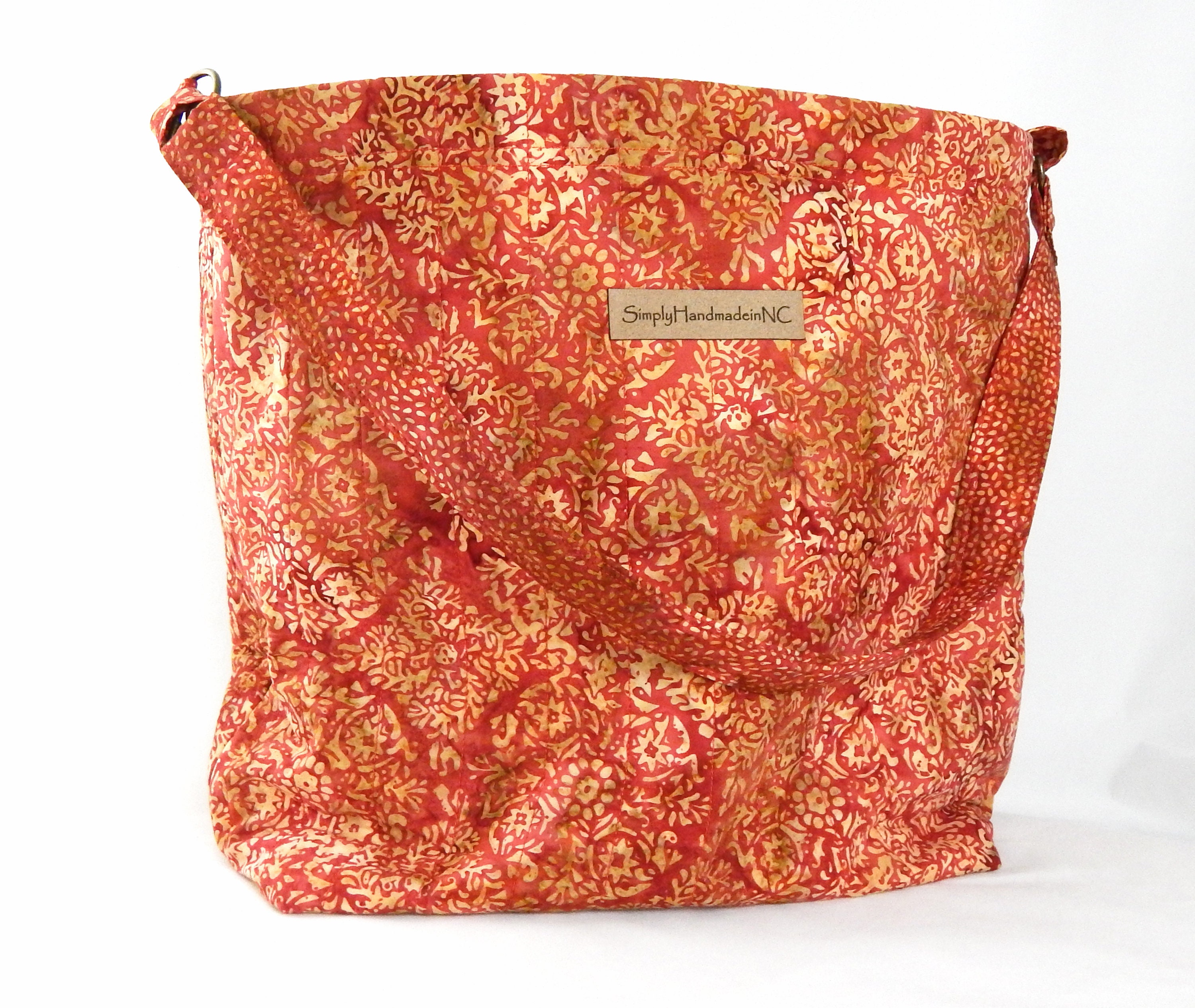 soft quilted tote bag