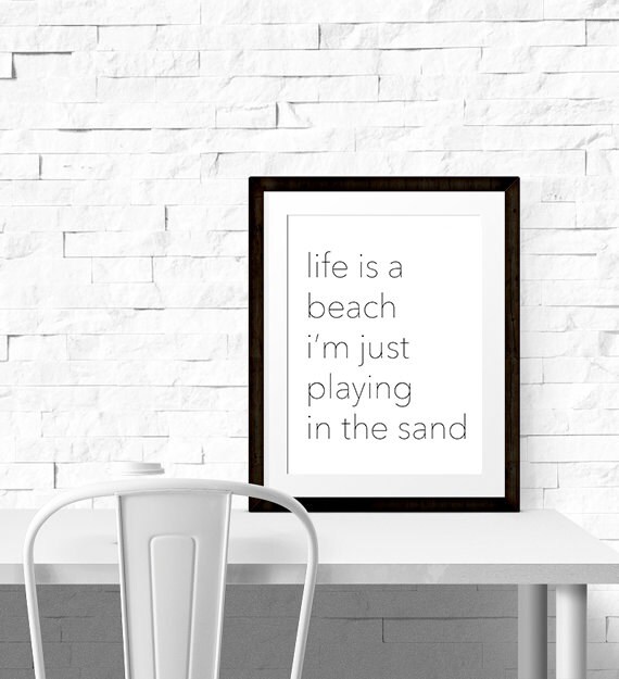 Jugando En El Arte De La Pared De Arena La Vida Es Una Etsy