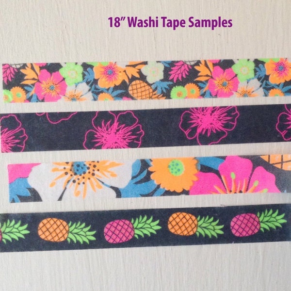 18" Neon Summer HEMA Washi Tape Samples