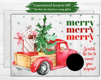 Custom Christmas Scratch Off Card | Personalized Scratch Off Card | Stocking Stuffer | Gift Card