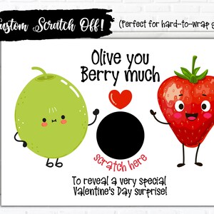 Carte à gratter personnalisée de la Saint-Valentin | Carte à gratter personnalisée | Carte cadeau