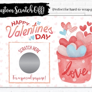 Carte à gratter personnalisée pour la Saint-Valentin | Carte à gratter personnalisée | Carte cadeau