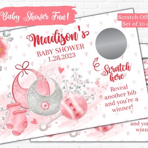 Cartes à gratter de douche de bébé | Jeu de 10 cartes | Prix du parti | Favori du parti | Jeu de société